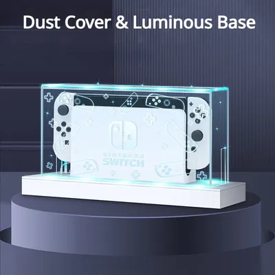 HEYSTOP Staubschutzhülle, leuchtende Basisbox für Nintendo Switch/OLED, geschaltete Image