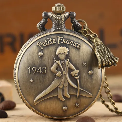 Retro 1943 Frankreich Der Kleine Prinz Quarz Taschenuhr Fob Halskette Uhren Anhänger Uhr Geschenke