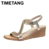 Damen-Tanga-Sandalen, Größe Damen-Sandalen 38, Damen-Sandalen mit Keilriemen, Sommer-Boho-Schuhe,