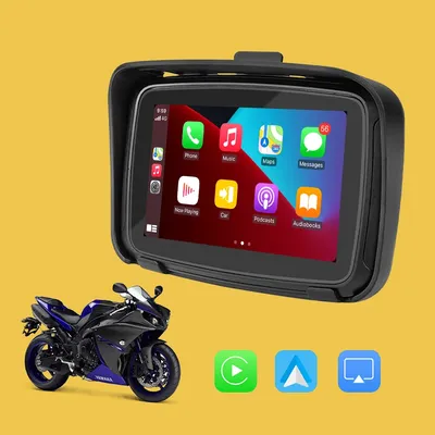 5 Zoll tragbare GPS Navigation Motorrad wasserdicht Carplay Display Motorrad drahtlose Android Auto