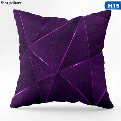 45*45 einfache Lila einseitige Druck Kissenbezug Sofa Auto Dekoration Familie Kissen Abdeckung Top Image