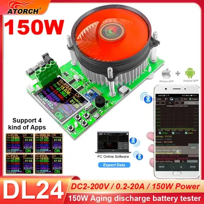 DL24 150W 20A DC Power USB Tester Elektronische Last Lithium-Batterie Kapazität Monitor Entladung