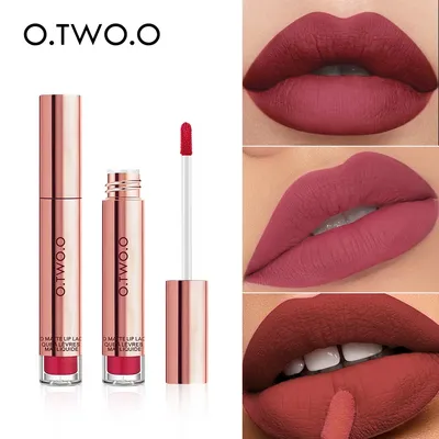 O.TW O.O 12 farben Hohe Qualität Samt Matte lippenstift Lang Anhaltende Lippen Make-Up Wasserdicht