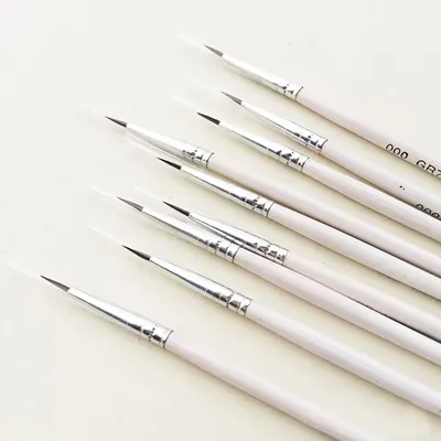 6 Teile/satz Feine Hand-gemalt Dünne Haken Linie Stift Zeichnung Kunst Stift #0 #00 #000 Pinsel