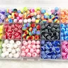 /12mm runde Harz perlen Streifen Spacer Perlen für Schmuck machen Kinder Handwerk Abteilung DIY