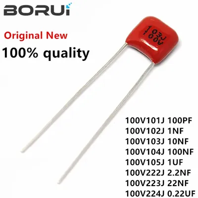 50PCS 100V 101J 102J 103J 104J 105J 222J 223J 472J 473J 0,01 UF 0,1 uF 1UF 1NF 2,2 NF 4,7 NF 10NF Image
