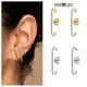 Sipengjel Mode einreihige Kristall Zirkon geometrische Ohr stecker für Frauen Ohr haken Clip