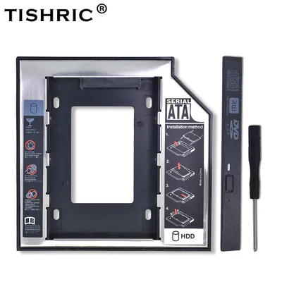 TISHRIC Aluminium HDD Caddy 9 5 12 7mm SATA 3 0 Optibay 2.5 
