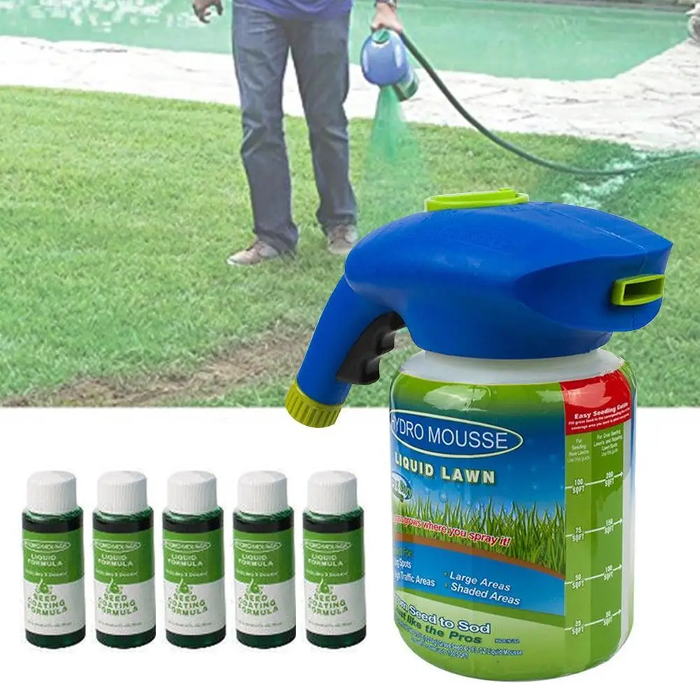 Garten Hydro Hydro Mousse Flüssigkeit Rasen Gras Samen Sprayer Mit Wachstum-boosting Hohe Qualität Für Werkzeug nebel system Image