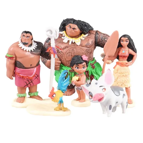 6/10pcs Set Disney Film Moana Figur Puppen Set Halbgott Maui Moana Waialiki Heihei Action figur