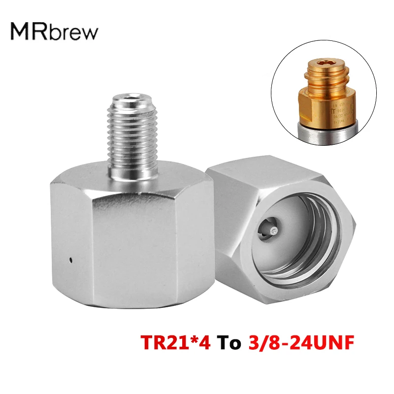 Soda Zylinder TR21 * 4 Zu 3/8-24UNF Konvertieren Adapter Für Homebrew Bier Fass Co2 Tank Regler,Aquaristen Aquarium Fisch
