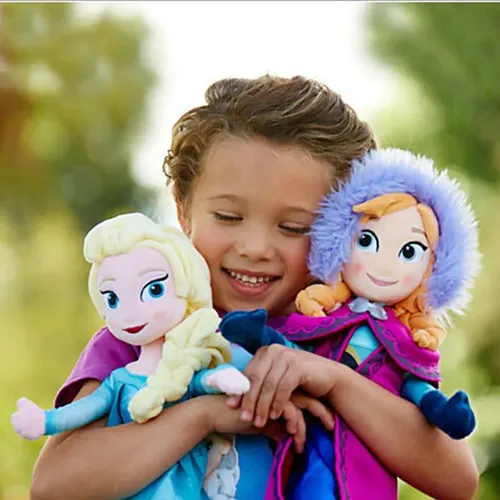 2 teile/satz 40/50CM Gefrorene Anna Elsa Puppen Schnee Königin Prinzessin Anna Elsa Puppe Spielzeug