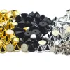 100 Sets Silber Gold Schwarz Überzogene ABS Kegel Punk Nieten Nieten Spikes für Schuhe Tasche