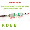 NEUE 9mm Linear Guide MGN9 100 150 200 250 300 350 400 450 500 550 600 700 mm linear schiene + MGN9H