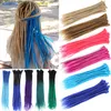 Synthetische 100 % handgefertigte Dreadlocks-Erweiterungen, Faux Locs, Häkelgeflecht, Haar, Hip-Hop-Stil, 50,8 cm, 10 Stränge/Packung für Frauen, Blau