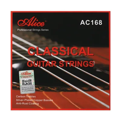 Alice AC168 Hohe-Ende Klassische Gitarre Saiten Set Silber-Überzogene Kupfer Carbon Nylon Core