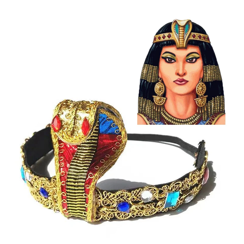 Schlange Förmigen Kopfschmuck Cleopatra Kopfschmuck Ägypten Königin Haar Zubehör Sexy Bauchtanz Stirnband Halloween Cosplay Partei Requisiten Image
