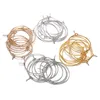 50 teile/los 20 25 30 35mm KC Gold Creolen Großen Kreis Ohr Draht Creolen Drähte Für DIY Schmuck Machen liefert