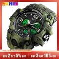 Skmei mode rücklicht stoßfest sport uhren herren 5bar wasserdicht 2 mal chrono digital armbanduhren