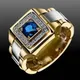 18K Multi rose Gold Ring für männer/Frauen Natürliche 1 Carat sapphire Diamant Schmuck Anillos De
