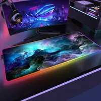 Raum Große RGB Maus Pad Gaming Mauspad LED Maus Matte Gamer Mauspad Tisch Pads PC Schreibtisch Matte