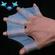 2 stücke schwimmende Finger Webbed Handschuhe Frosch Hand Ausrüstung Flossen Palm Flossen