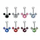 1PC Piercing Chirurgische Stahl Einzigen Kristall Strass Bauchnabel Ringe Nabel Piercings Ombligo