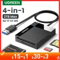 UGREEN Kartenleser 4-in-1 USB3.0/USB-C SD Micro SD TF CF MS Compact Flash Karte adapter für Laptop