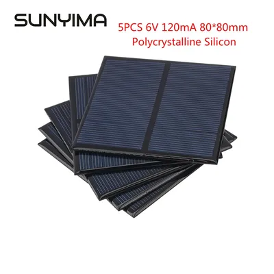 Sunyima 5pcs 6v 150ma 80*80mm Sonnen kollektoren poly kristallines Silizium Solar panel DIY Batterie