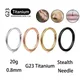 G23 Titan 20g/0 8mm Ohrringe Nase Ring Septum Hoop Piercing Körper Für Frauen Mann Segment Lip Ringe