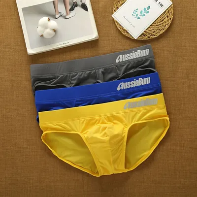 Marke männer Unterwäsche Atmungsaktive Sexy Mode Briefs Seide Niedrige Taille Stretch Dreidimensionale Bequeme Trendy Unterhose Image