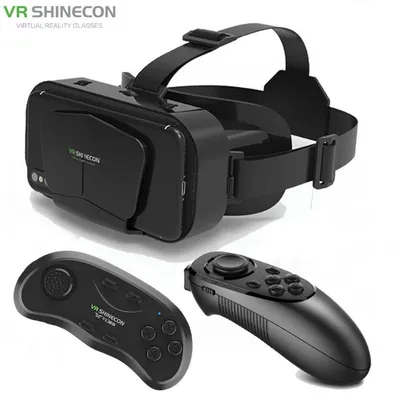 Original G10 IMAX Riesenbildschirm VR-Brille 3D Virtual Reality Box Google Kartonhelm für 4,7-7" Smartphone, passender Joystick