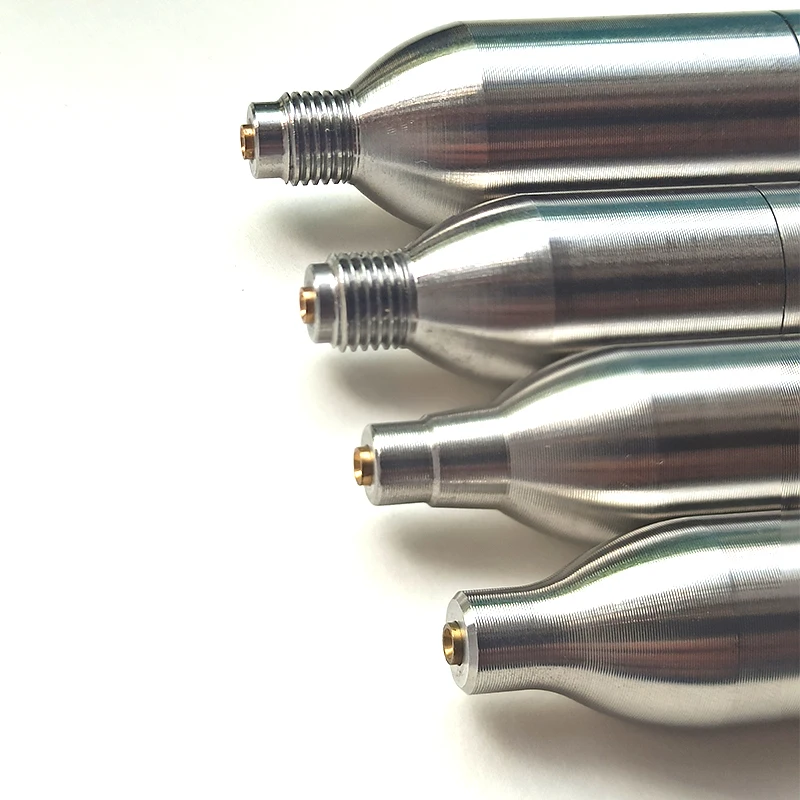 Nachfüllbare Co2 Patrone 3/8-24UNF Gewinde für Home Homebrew Soda Bier Brauen Saft Ball Wiederaufladbare Wiederverwendbare Leben Weste Reifen Image