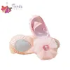 Mädchen Satin Ballerina mit Bestickt Tanz Schuhe Ballett Slipper Wohnungen Split Leder Sohle Gymnastik (Kleinkind/Kleines Kind/Big)