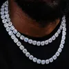 Frauen Bling Bling Rosa Quadrat Kristall Link Kette Halskette Hip Hop Gold Silber Farbe 13mm Luxus Kubanischen Halsband Halskette schmuck