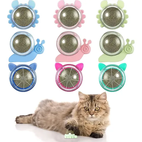 ATUBAN Katzenminze Wand Ball katze Spielzeug Katzenminze Bälle für Katzen Wand Montiert Katzenminze