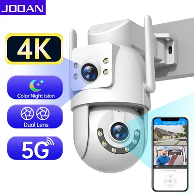 Jooan 4K 8MP HD Wifi PTZ Kamera Outdoor 5G Wifi Dual Objektiv Sicherheit IP Kameras 5X Zoom AI Tracking ONVIF CCTV Überwachungs Kamera