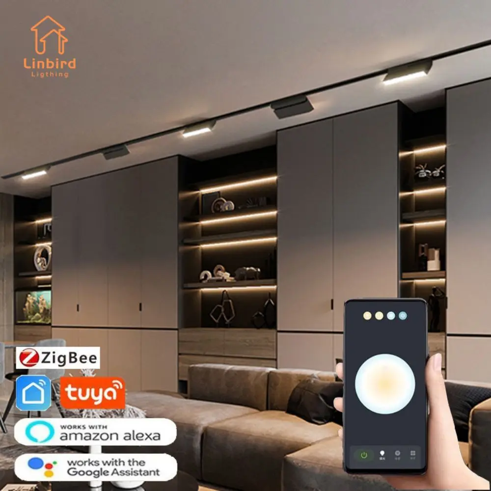 Smart Magnetic Track Rail Light System Moderne Flexible Leuchte LED Strahler DC48V Decke Innen Licht Smart Home Lampe Wohnzimmer