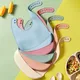 Baby Bib Einstellbar Wasserdicht Lätzchen Babys Weiche Essbare Silikon Neugeborenen Speichel Tropft