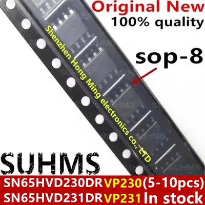(5-10 Stück) 100% neu sn65hvd230dr sn65hvd231dr sn65hvd230 sn65hvd231 vp230 vp231 sop-8 Image