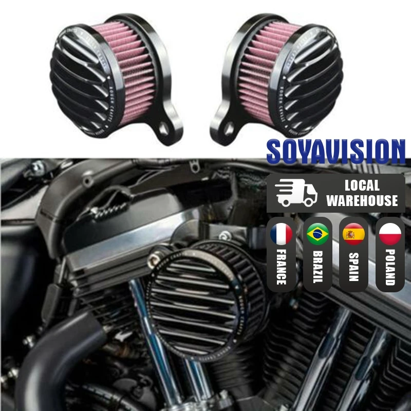 High Flow Luftfilter Motorradzubehör für Harley Davidson 883 Sportster 1200 48 72, CNC-Platten-Luftfilter-Ansaugsystem-Kit