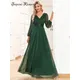 Sexy durchsichtige Pailletten Maxi Sommerkleid Frauen elegante Chiffon Geburtstags feier Kleid lange