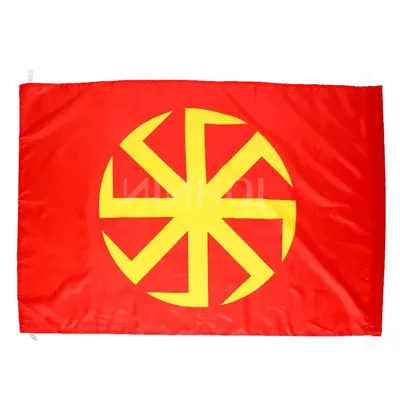 Polyester hängen 90*135cm russische rad Slawischen Kolovrat Runes Acht Ray Flagge