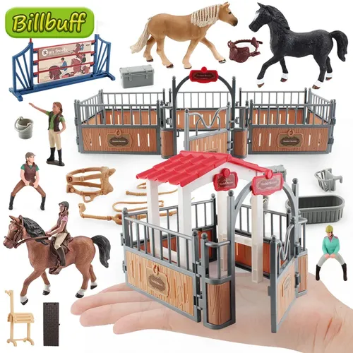 DIY Pferderennen Modell Reiter Nutztier Figuren Action & Spielzeug Figuren abs Emulation Spielzeug