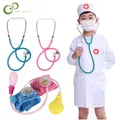 Simulation doktor nurse arbeit Kinder Uniform Kreuz Mantel Halloween Kostüm Kinder Cosplay Baby