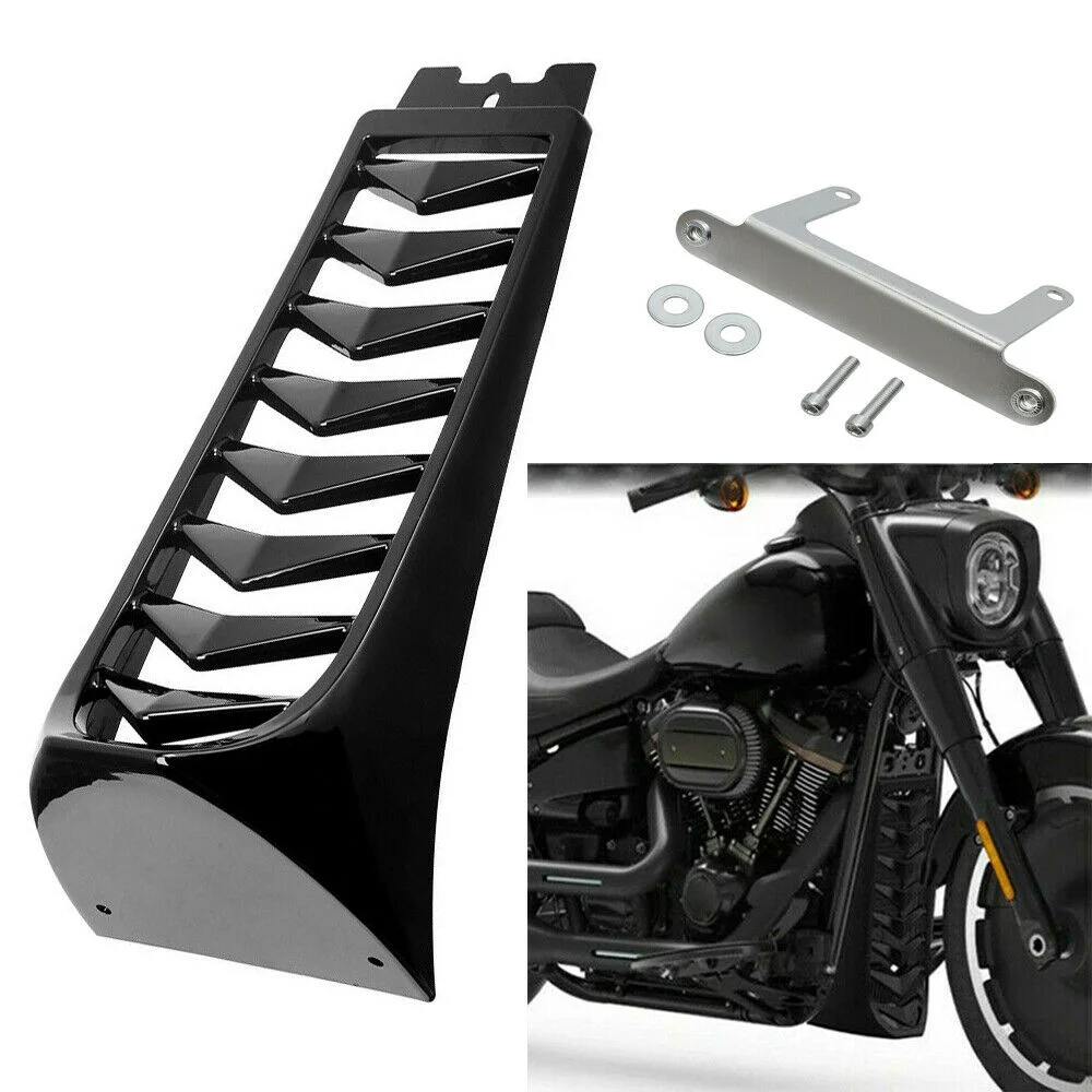 Motorrad Vivid Black Front Kinn Verkleidung Spoiler Untere Kühler Abdeckung Für Harley Softail Street Bob Breakout Fat Bob 2018-2022