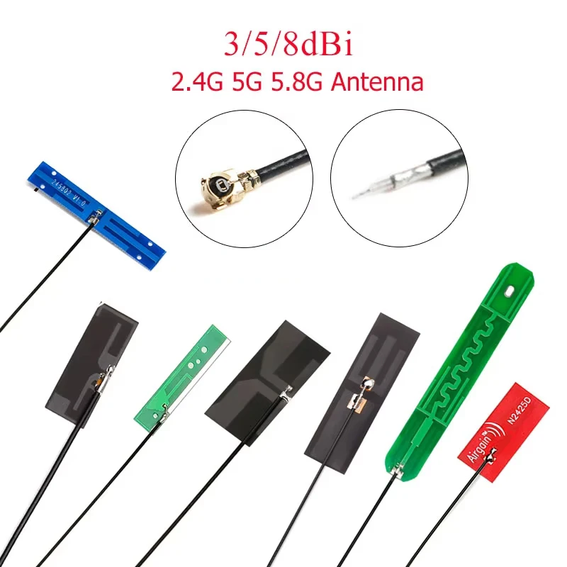 5PCS 2,4 Ghz 4G 5G WIFI Interne Antenne FPC PCB 5dBi 8dBi IPX IPEX Connector Solder Omni buletooth Antenne 3dBi IEEE b/g/n WLAN Image