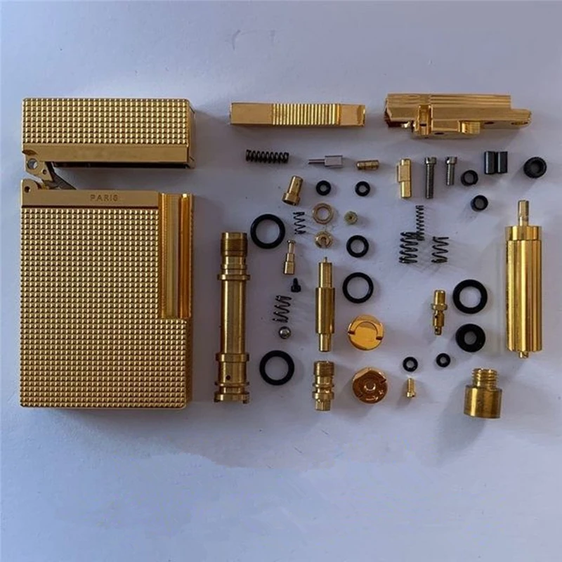 Untere Gasschraube/Echo-Platte/Schiebeabdeckung/Gasadapter/Stahlrad für Dupont L2 Luxus-Feuerzeug-Reparatur Ersatz-Innenteile Image