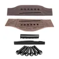 Akustische Gitarre Bridge Pins Saddle Nut Sets Palisander Oberen Unteren String Kissen Set Für