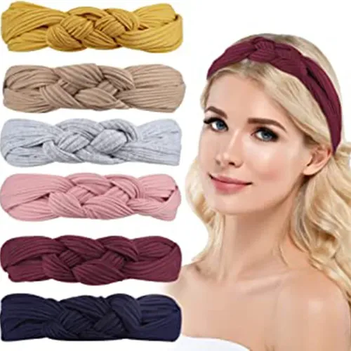 Gestrickte Stirnband Haar Bands Frauen Haar Zubehör Bandana Vintage Turban Twist Kreuz Haarband